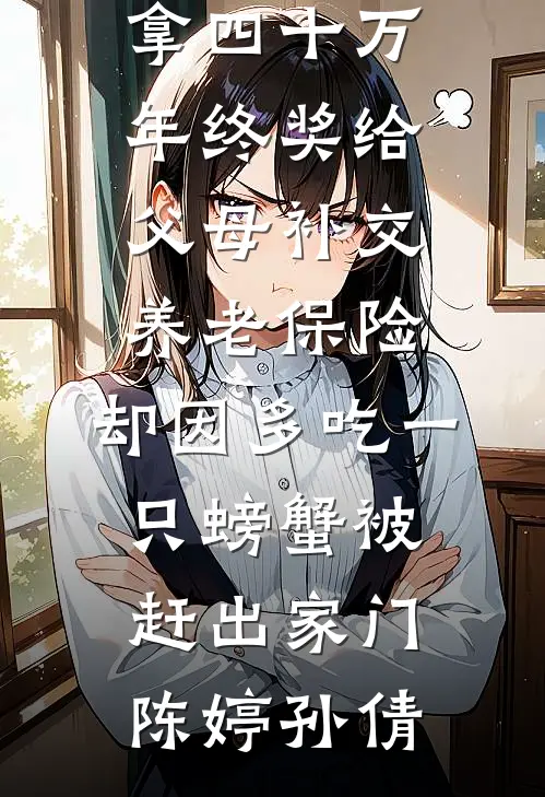 拿四十万年终奖给父母补交养老保险，却因多吃一只螃蟹被赶出家门(陈婷孙倩)热门小说推荐_新热门小说拿四十万年终奖给父母补交养老保险，却因多吃一只螃蟹被赶出家门陈婷孙倩